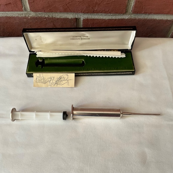 Vintage 1960s Martini Spike Vermouth Dispenser Sterling Silver in Original Box - Picture 4 of 10